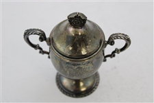 1937 Yorkshire Cricket League Small Trophy Cup with Lid