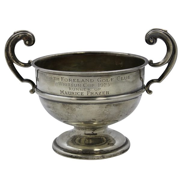 1925 North Foreland Golf Club Whitsun Cup Sterling Silver Runner Up Trophy Won by Maurice Frazer