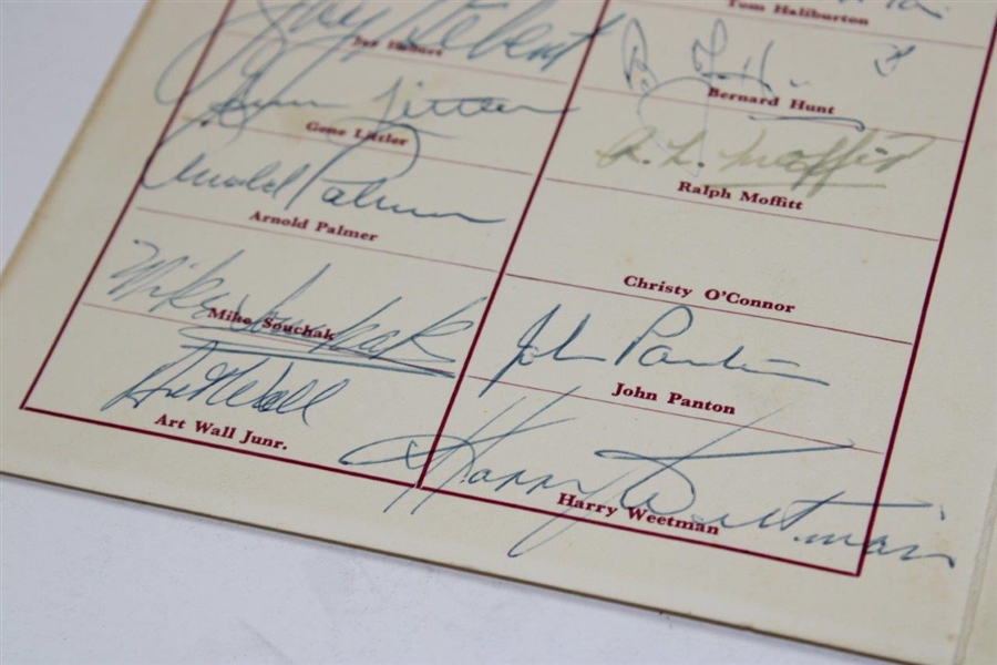 1961 Ryder Cup USA & Great Britain Team Signed Hotel Dinner Menu (Missing O'Connor) JSA ALOA