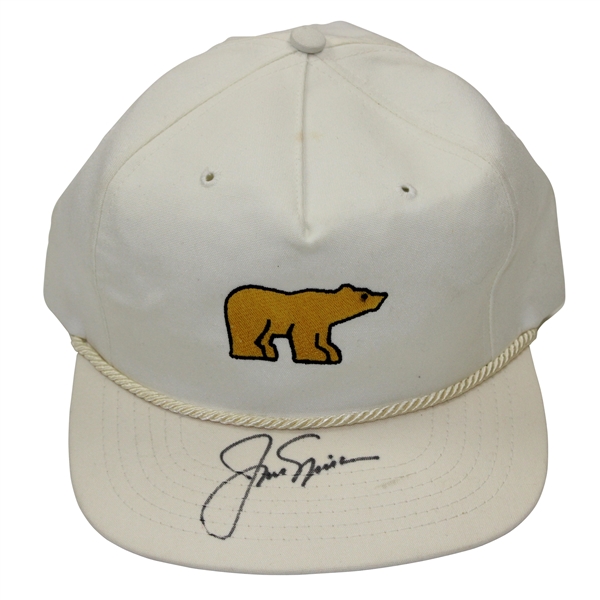 Jack Nicklaus Signed Classic White Golden Bear Hat JSA ALOA