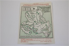 Gene Sarazen Signed 1954 Masters Tournament Sunday Pairing Sheet - Fold Creases JSA ALOA