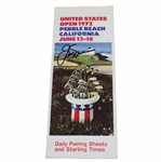 Jack Nicklaus Signed 1972 US Open at Pebble Beach Pairing Sheet Brochure JSA ALOA