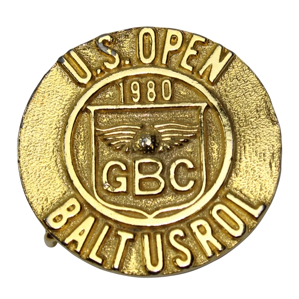 1980 US Open at Baltusrol GBC Gold Tone Buckle