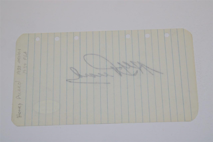 Henry 'H.G.' Picard Signed Lined Paper Page FULL PSA/DNA #AI14628
