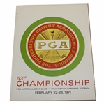 1971 PGA Championship at PGA National Golf Club Official Program - Jack Nicklaus Win