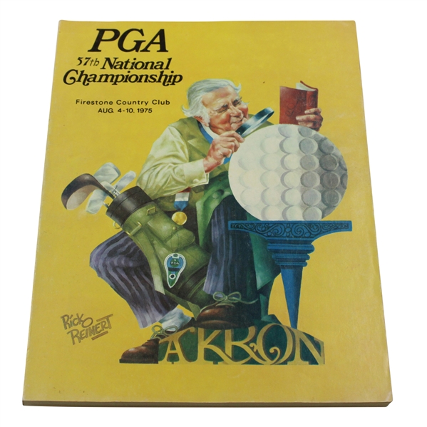 1975 PGA Championship at Firestone Country Club Official Program - Jack Nicklaus Win