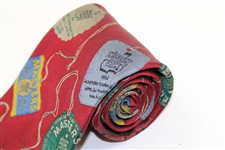 Classic Augusta National Golf Club Silk Red /Badges/Tickets' Themed Neck Tie - Used