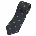 Classic Augusta National Golf Shop Silk Navy with Logos Neck Tie - Used