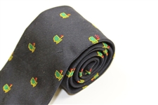 Classic Augusta National Golf Shop Silk Navy with Logos Neck Tie - Used