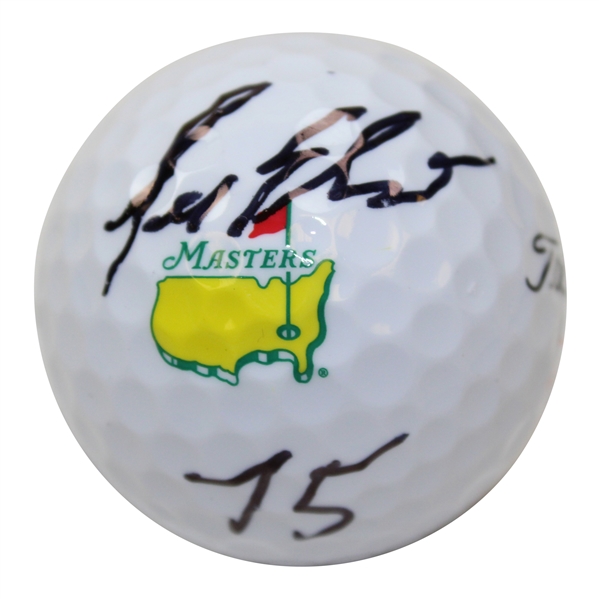 Lee Elder Signed Masters Logo Golf Ball with 75 Inscription JSA ALOA