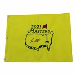 Lee Elder Signed 2021 Masters Tournament Embroidered Flag JSA ALOA