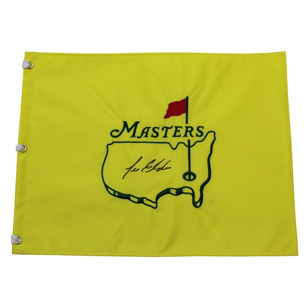 Lee Elder Signed Undated Masters Tournament Embroidered Flag JSA ALOA