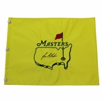 Lee Elder Signed Undated Masters Tournament Embroidered Flag JSA ALOA