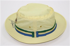 Jack Nicklaus Signed Lt Yellow Bucket Hat with with 195 Masters CBS Patch JSA FULL #BB53967