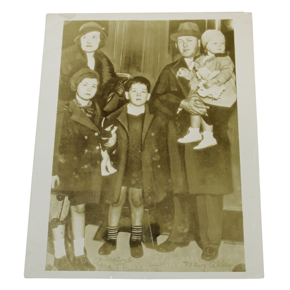 1/26/1933 Press Photo of Bobby Jones with Family - International News Photos