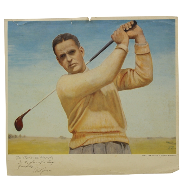 Bobby Jones Signed Dwight D. Esienhower Print - Personalized JSA ALOA
