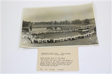7/30/30 Associated Press Photo of Bobby Jones Putting on the 9th at Interlachen