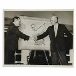 Bobby Jones Gifted Dwight Eisenhower Painting M. Johnson Photo From Jean Marshall with Gordin Letter