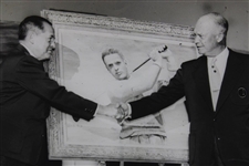 Bobby Jones Gifted Dwight Eisenhower Painting M. Johnson Photo From Jean Marshall with Gordin Letter