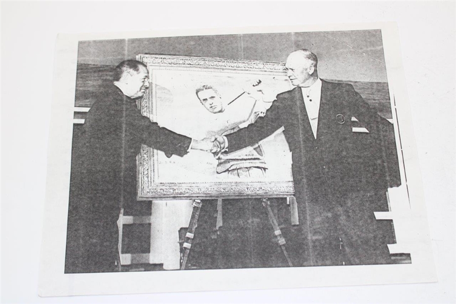 Bobby Jones Gifted Dwight Eisenhower Painting M. Johnson Photo From Jean Marshall with Gordin Letter