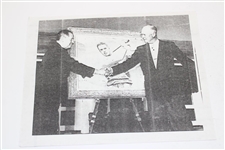 Bobby Jones Gifted Dwight Eisenhower Painting M. Johnson Photo From Jean Marshall with Gordin Letter