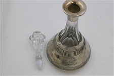 1916 R.I.G.A. Championship Beaten Eight Sterling Overlay Decanter