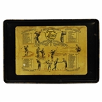 Bobby Jones “Great Golfers Tee Time” Grand Slam & Major Winners List Metal Tray