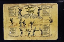 Bobby Jones “Great Golfers Tee Time” Grand Slam & Major Winners List Metal Tray