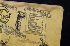 Bobby Jones “Great Golfers Tee Time” Grand Slam & Major Winners List Metal Tray