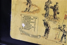Bobby Jones “Great Golfers Tee Time” Grand Slam & Major Winners List Metal Tray