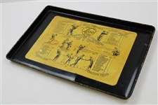 Bobby Jones “Great Golfers Tee Time” Grand Slam & Major Winners List Metal Tray