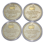 Masters Tournament Ltd Ed Arnold Palmer Silver Four Coin Set in Emerald Green Box #122/750