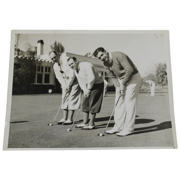 Olin Dutra, Fred Morrison, & Al Espinosa 1/8/34 LA Open Acme Wire Photo