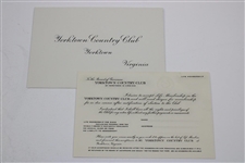 1924 Life Membership & Info to Yorktown Country Club - Envelopes, Invites, & Folder - Henry V. Johnson