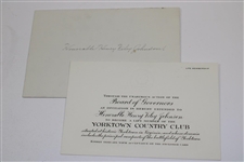 1924 Life Membership & Info to Yorktown Country Club - Envelopes, Invites, & Folder - Henry V. Johnson