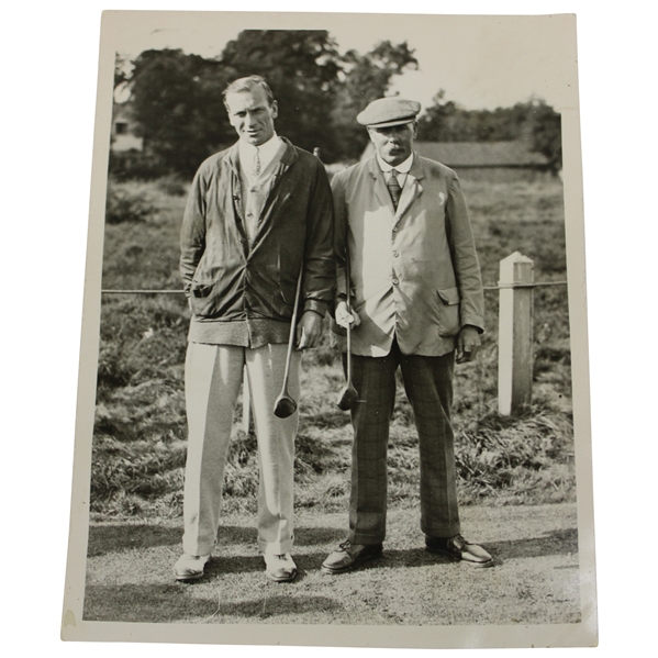 James Braid & Archie Compston Wire Photo - Holding Clubs