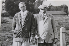 James Braid & Archie Compston Wire Photo - Holding Clubs
