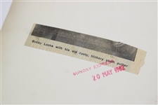Bobby Locke 'With His Old Rusty, Hickory Shaft Putter' Wire Photo
