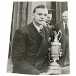 Dick Burton Open Championship at St. Andrews With The Cup After Presentation 1939 Wire Photo