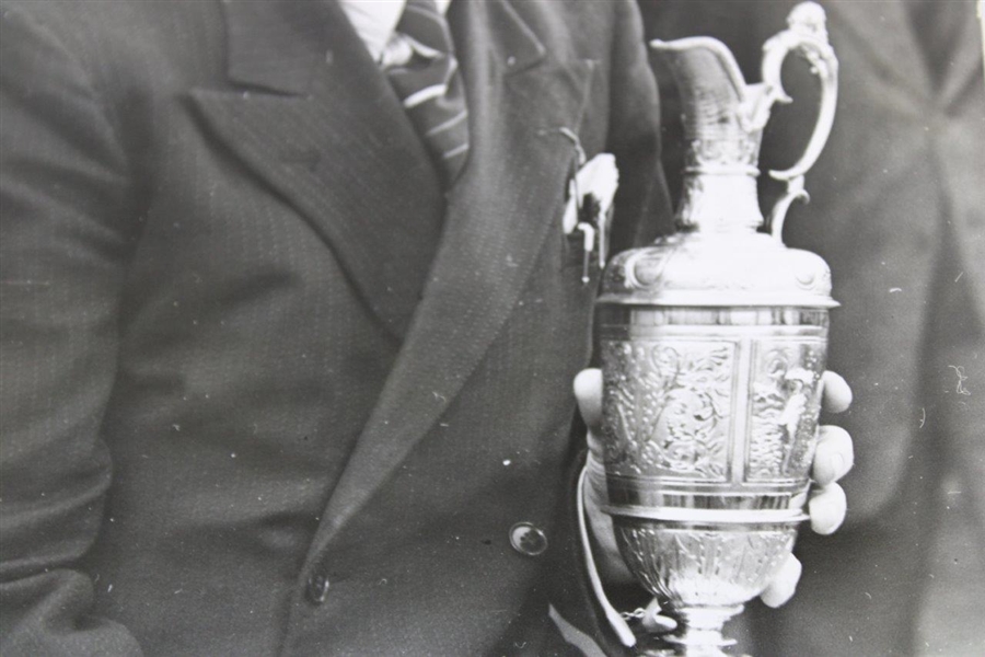 Dick Burton Open Championship at St. Andrews 'With The Cup After Presentation' 1939 Wire Photo