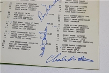 Joe Dimaggio, Yogi Berra, Joe Namath & others Signed 1975 American Airlines Pairing Sheets JSA ALOA