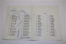 Joe Dimaggio, Yogi Berra, Joe Namath & others Signed 1975 American Airlines Pairing Sheets JSA ALOA