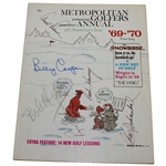Arnold Palmer, Bob Hope, Billy Casper & others Signed 1969-1970 Met Golfing Annual JSA ALOA