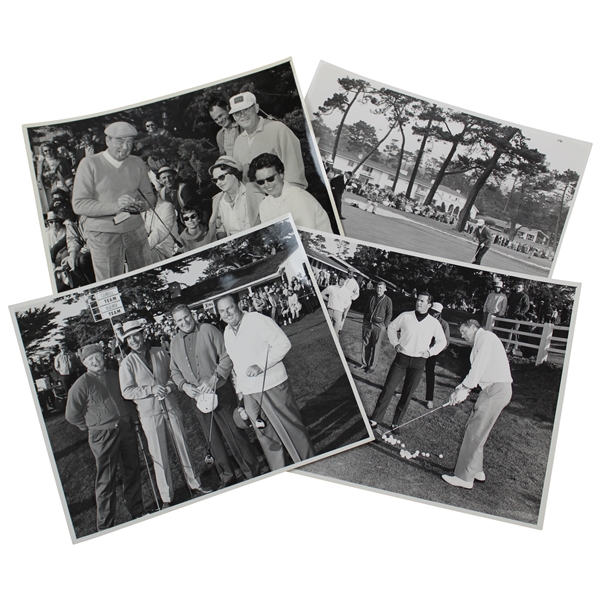 Four (4) Pebble Beach Del Monte Press Bureau Julian Graham Photos - Harmon, Ford, Garner, Sanders, & more