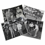 Four (4) Pebble Beach Del Monte Press Bureau Julian Graham Photos - Harmon, Ford, Garner, Sanders, & more