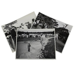 Three (3) Pebble Beach Del Monte Press Bureau Julian Graham Photos - Sinatra, Pott, Riegel & more