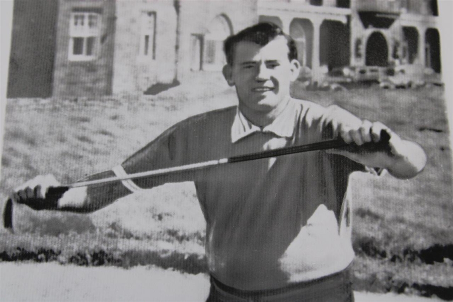 Doug Sanders at British Amateur 1956 Wire Photo - 'Jokingly Attempting To Break Putter'