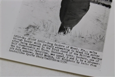Doug Sanders at British Amateur 1956 Wire Photo - 'Jokingly Attempting To Break Putter'