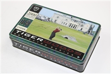 Tiger Woods Collector Series Commemorative Dozen Golf Ball Tins - 2000 Us Open & OPEN Championship