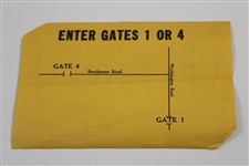 1960's Augusta National Masters Tournament Patron Parking Permit #108